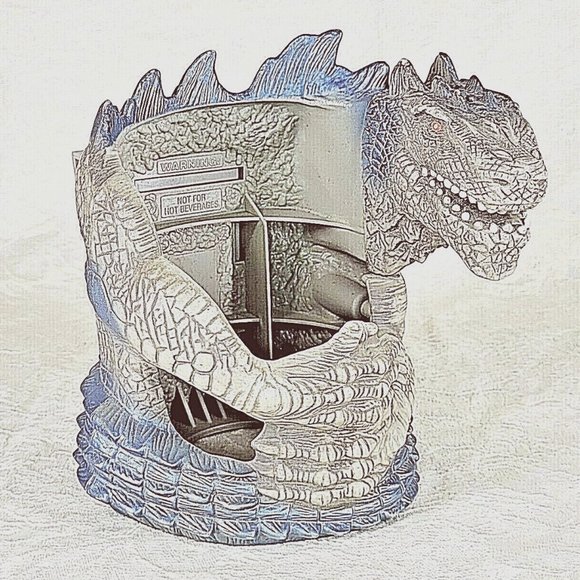 Godzilla Vintage 90s 6" Plastic Cup Holder Toho 1998 Taco Bell - Picture 1 of 10
